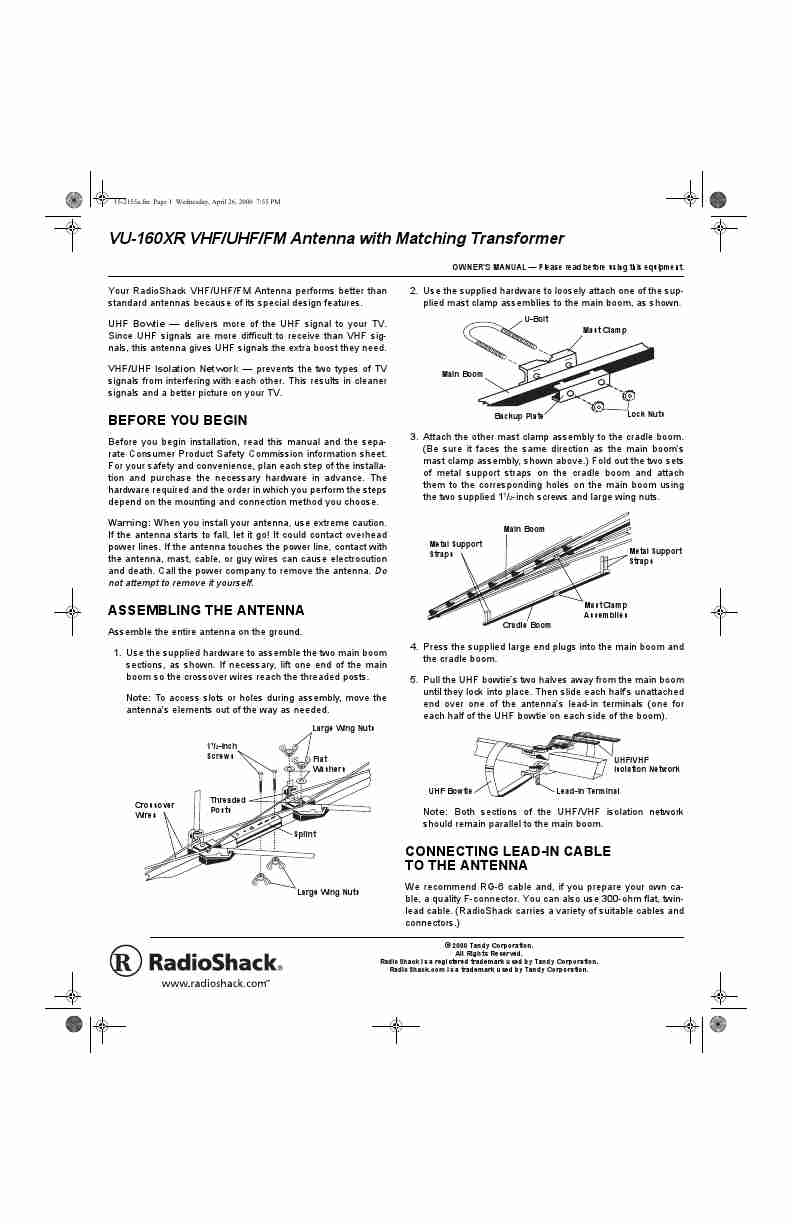 Radio Shack TV Antenna VU-160XR-page_pdf
